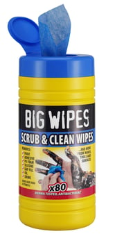 picture of BIG WIPES Dual-Sided Fabric Textured Antibacterial Industrial Plus Wipes - 80 Wipes - [BW-2020]