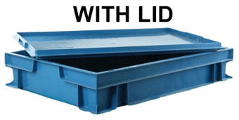 picture of Detectable Stackable Storage Tray with Lid - Blue - [DT-534S-A40-P01]