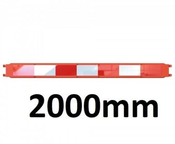 picture of TRAFFIC-LINE Barrier Board System HDPE - 2,000mm Plank - Red/White - [MV-361.28.283]