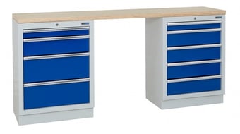 picture of BiGDUG 2041mm Wide Workbench - 4 Drawer Cabinet - 5 Drawer Cabinet - Multiplex Worktop - [BDU-TGC304GBM] - (LP)