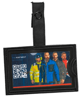 Picture of Portwest - ID Card Holder - TPU Clear ID Window - Black - [PW-ID40BKR]