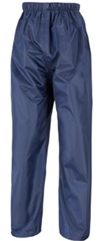 picture of Result Junior Rain Waterproof Trousers - Navy Blue - BT-R226J-NBLUE