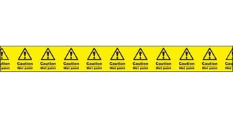 picture of Spectrum 75mm x 250m ‘Caution Wet Paint’ Non Adh Barrier Tape - SCXO-CI-14708