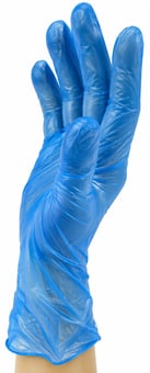 Picture of Polyco Shield GD13 Blue Vinyl Powder Free Disposable Gloves - Box of 100 - [BM-GD13] - (LP)