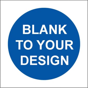 Picture of BLANK TO YOUR DESIGN LARGE - BS5499 Part 1 & 5 - 150 X 150Hmm - Rigid Plastic - [AS-MA195TR-RP]