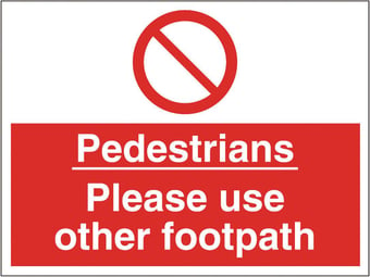 Picture of Pedestrians Footpath Sign - 600 x 450Hmm - Rigid Plastic [AS-PR115-RP]