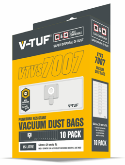 Picture of V-TUF Vacuum Dust Bags For M & H CLASS Pack of 10 - [VT-VTVS7007]