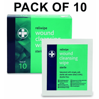 picture of Reliwipe - Wound Cleansing Wipes - Alcohol-Free - Pack of 10 - [RL-740-10]