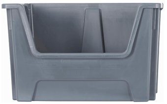 picture of BiGDUG Essentials Large Recycled Plastic Stacking Pick Bin | 320h x 495w x 390d mm - 50L - Grey - [BDU-E54SB]