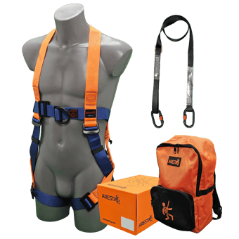 Picture of ARESTA Restraint Kit MEWP KIT 4S In Backpack - Double Point Harness - Standard Buckle - EN361 EN358 EN362 - [XE-AK-M04S]