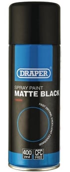 picture of Draper 400ml Black Matt Spray Paint - 400ml - [DO-18089]