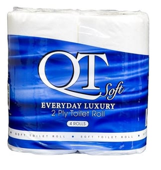 Picture of Quattro Premium Luxury - 2-Ply Soft Toilet Rolls - Pack of 4 - [HF-QTS2P] - (DISC-W)