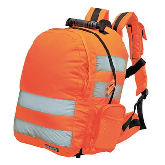 Picture of Portwest - Rail Quick Release Orange Hi-Vis Rucksack - [PW-B904]