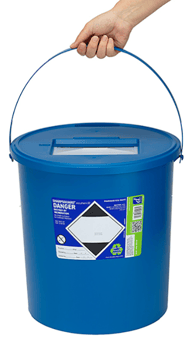 picture of SHARPSGUARD Eco Pharmi 22 Litre Sharps Bin Blue - [DH-DD220]