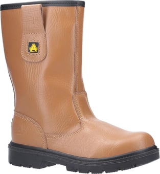 picture of Amblers FS124 Water Resistant Pull on Tan Brown Safety Rigger Boots S3 SRC - FS-20426-32269 (DISC-X)