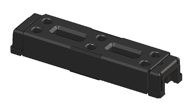 Temporary Thermoplastic Fencing Foot - Black - 18kg - [DB-071002] - (HP)