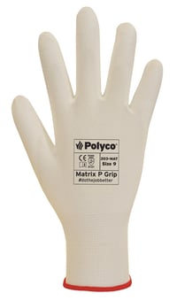 picture of Polyco Matrix P Grip White Gloves - BM-20-MAT - (DISC-R)