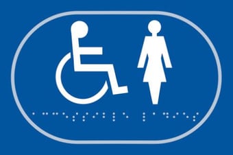Picture of Spectrum Disabled Ladies Graphic - Taktyle 225 x 150mm - SCXO-CI-TK0031WHBL