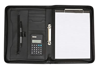 Picture of A4 Folio With 4 Ring Binder - Calculator - Clamp - Pad - 26 x 35 x 3cm - [TI-3106] - (HP)