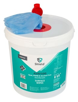 picture of Shield ASW/500 PHMB & Alcohol Free Disinfectant Wipes - 500 Wipes - [BM-ASW/500]