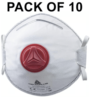 picture of Delta Plus - Non-Woven Synthetic Fibre Disposable Masks FFP3 - Pack of 10 - [LH-M1300V2C]