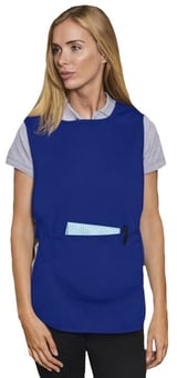picture of Absolute Apparel Royal Blue Ladies Pocket Tabard - AP-AA708ROY - (DISC-R)