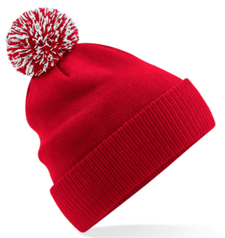 Picture of Beechfield Recycled Snowstar Beanie - Classic Red/White - [BT-B450R-CSRWHI]