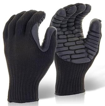Picture of Supreme TTF Anti-vibration Black Rubber Coating Gloves - HT-ANTI-VIB
