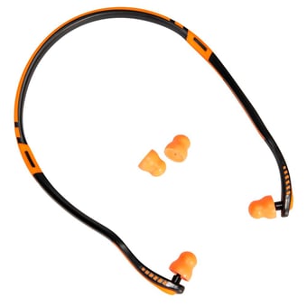 picture of Portwest EP11 Easy Fit PU Ear Plugs Banded - 2 Pairs - Orange - [PW-EP11ORR]