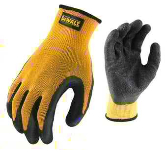 picture of Dewalt DPG70 Textured Rubber Coated Gripper Glove - Yellow - Size L - [RN-DPG70L]
