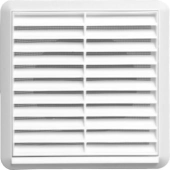 picture of Louvred Grille with Flyscreen - White - 100mm -  CTRN-CI-PA264P