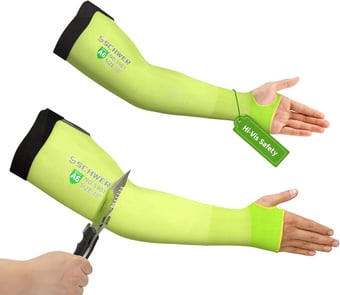 picture of Schwer Cut Resistant F Arm Sleeves - 18 Inch - Yellow - Pair - [CAS-S901]