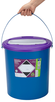 picture of SHARPSGUARD Eco Pharmi Cyto 22xa Sharps Bin - Purple Lid - [DH-DD221]