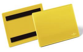 picture of Durable - Magnetic Document Sleeve A6 Landscape - Yellow - Pack 50 - [DL-175604]