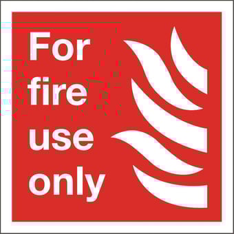 Picture of For Fire Use Only Sign - 200 X 200Hmm - Rigid Plastic - [AS-FI22-RP]