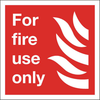 picture of For Fire Use Only Sign - 200 X 200Hmm - Rigid Plastic - [AS-FI22-RP]