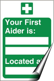 Picture of First Aid Signs - Your First Aiders - 200 X 300Hmm - Self Adhesive Vinyl - [AS-SA88-SAV]