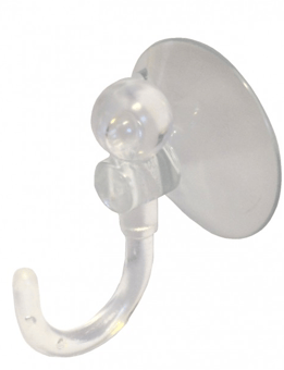 Picture of Clear Plastic Suction Hook - 25mm - Pack of 50 - [CI-HE283L]