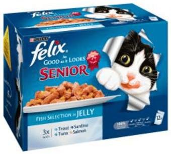 picture of Felix As Good As It Looks Senior Fish in Jelly Wet Cat Food 12 Pack 100g - [BSP-566337]