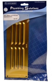 Picture of Louvre Vent - Gold Aluminum - 229 x 76mm - CTRN-CI-VE15P