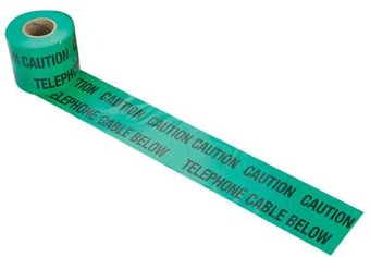 picture of Green Tape Warning Telephone Cable Below - Sold Per Roll - 365 metres x 15cm - [EM-004782] 
