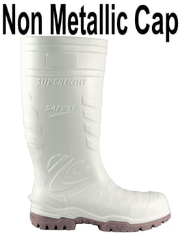 picture of Cofra Safest White Safety PU Wellington Boot - S5 CI SRC - Non Metallic Toecap - CO-SAF