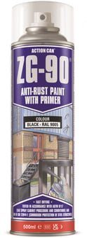 picture of Spray - ZG-90 Black Cold Zinc Galvanising Paint - 2 Spray Nozzles - 500ml - [AT-1935] - (PS)