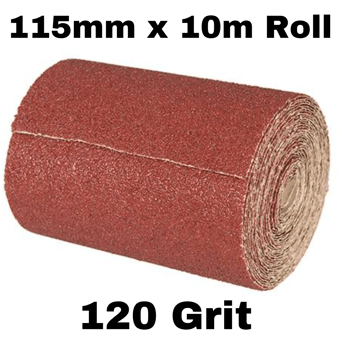 picture of Silverline - Aluminium Oxide Roll - 115mm x 10m Roll - 120 Grit - [SI-297234]