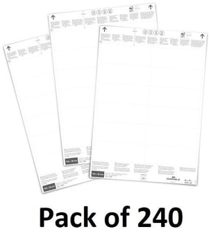 picture of Insert Sheets for Logistic Pockets - 100 x 38 mm - White - Pack of 240 - [DL-102202]
