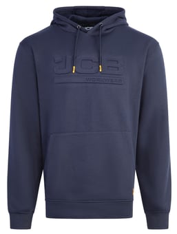 picture of JCB Workwear Unisex Embossed Hoody - Navy Blue - BE-JCB015N