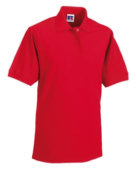 picture of Russell Hardwearing Unisex Polo Shirt - Bright Red - BT-599M-RED