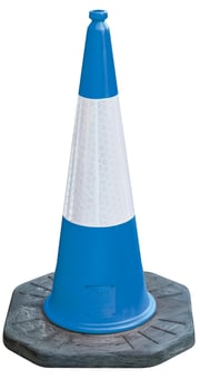 picture of JSP - Dominator 1m Traffic Cone with Sealbrite Sleeve - Blue - [JS-JAB079-240-500]