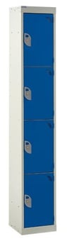 picture of QMP Standard Locker - 4 Compartment - Dark Blue Doors - 1800H x 300W x 300D mm - [QM-LS1830304BXX]