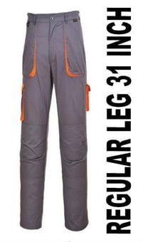 picture of Portwest -  Texo Contrast Trouser - Grey - Reg Leg - 245g - PW-TX11GRR